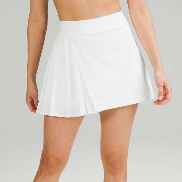 Lululemon Asymmetrical Pleated Tennis Skirt White size 4 - Picture 1 of 11